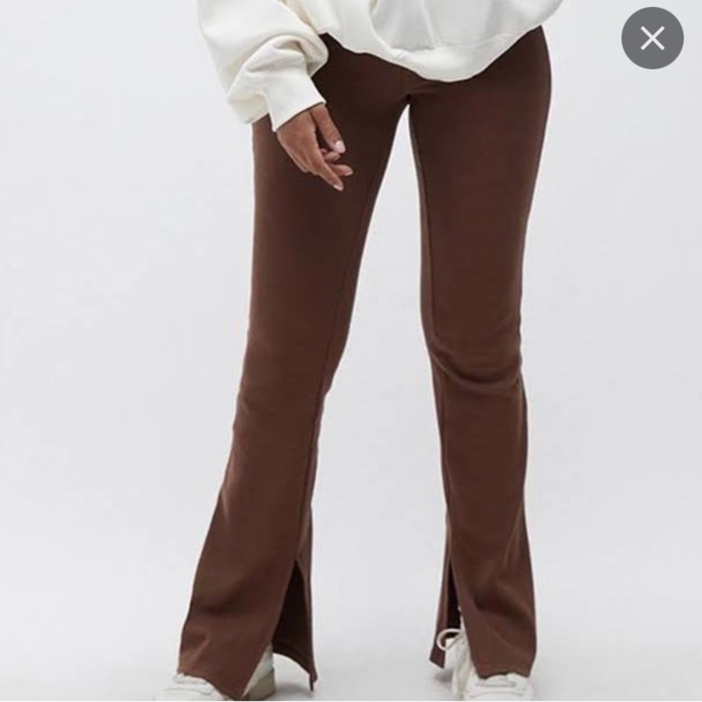 Brown Flared yoga pants